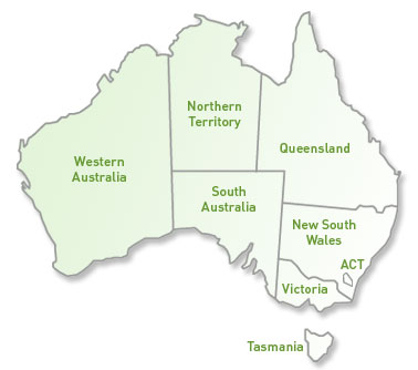 Australia - click on a state